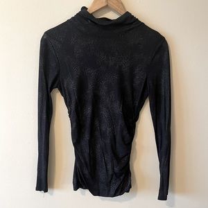 Kenneth Cole Reaction Ruched Sides Mockneck Top